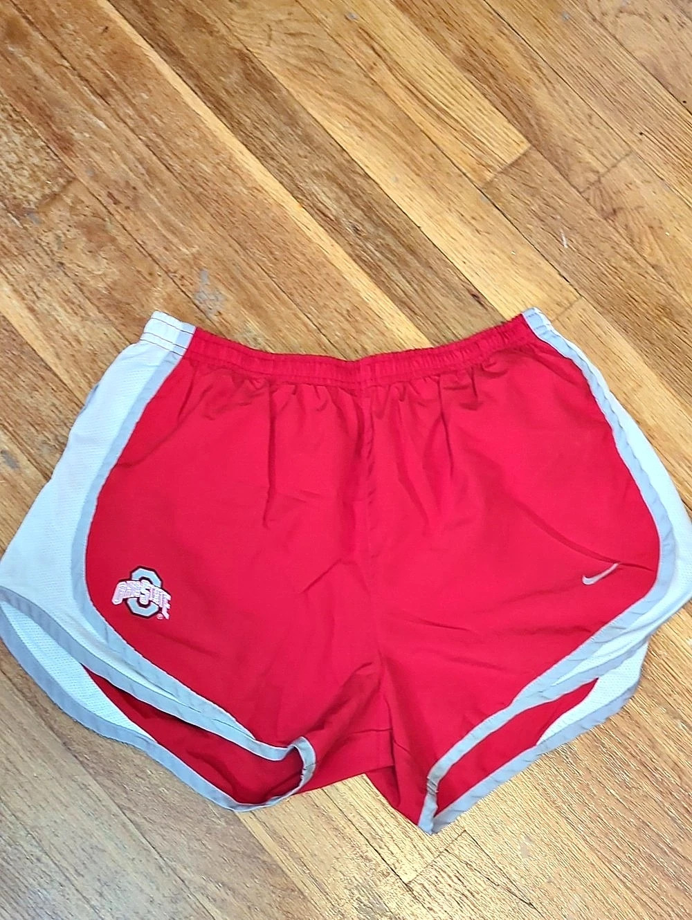 Nike Ohio State Buckeyes Tempo Dri-FIT Running Shorts Red & Gray Small